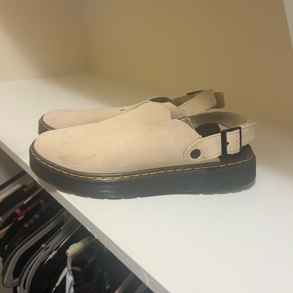 Dr. Martens Tan Sandals with Sturdy Sole